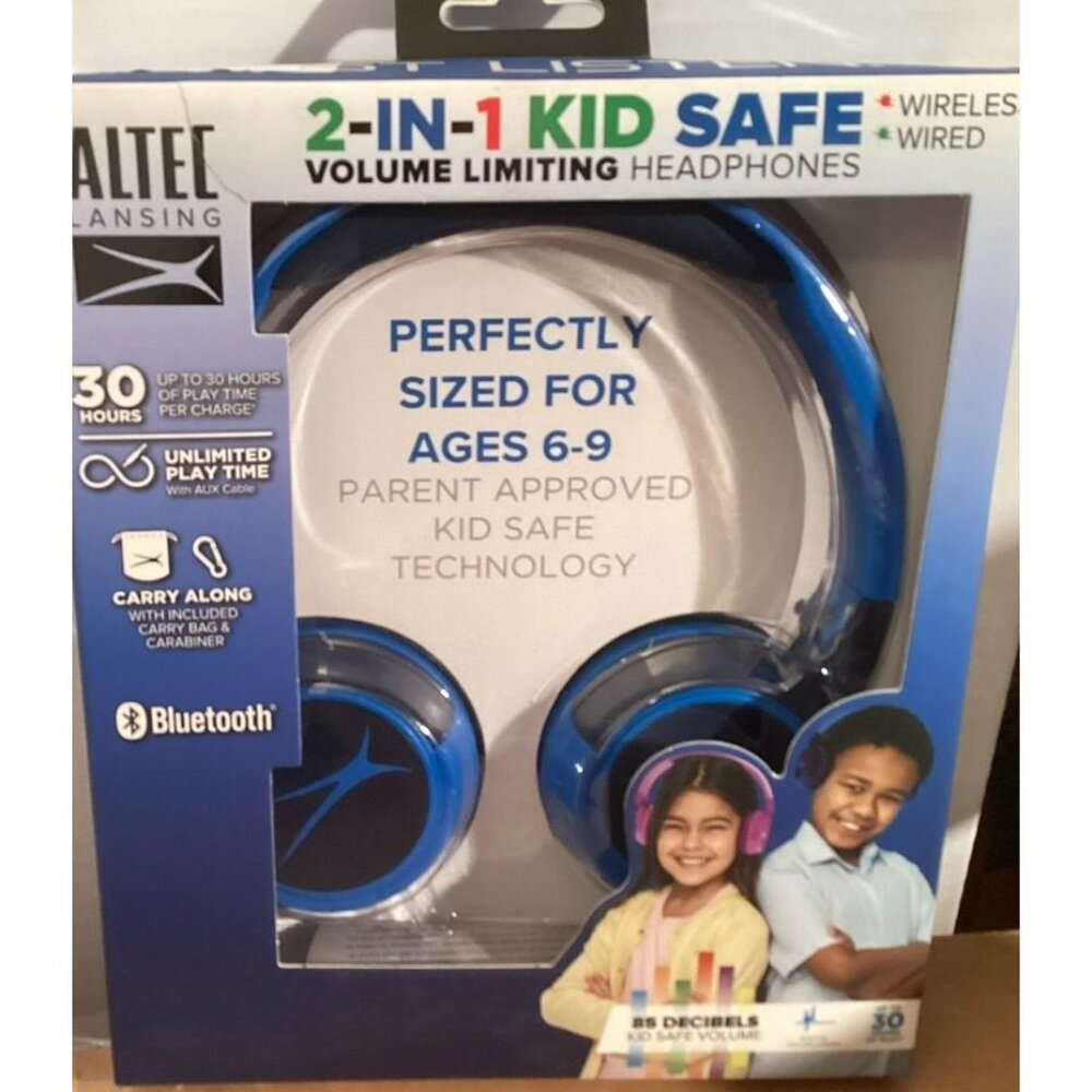 Altec Lansing 2-In-1 Kid Safe Volume Limiting Headphones For Ages 6-9